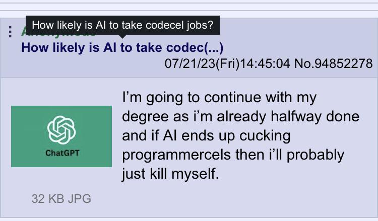 4chan post about AI